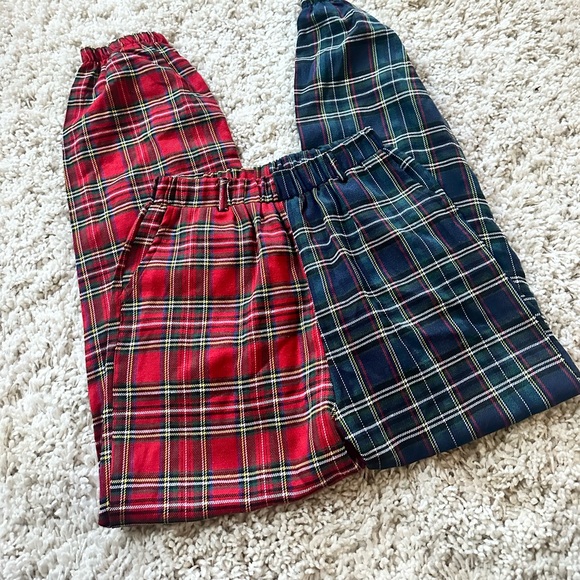 Other - Color block red and blue, stitched trending colorful stretchy joggers.